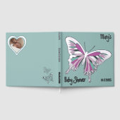Butterfly Sweet Palette Baby shower Zilverfolie Gastenboek (Volledig)