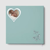 Butterfly Sweet Palette Baby shower Zilverfolie Gastenboek (Achterkant)