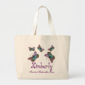 Butterfly Sweetest Godmoeder over aangepaste naam  Grote Tote Bag (Voorkant)