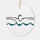 Butterfly Swimmer Keramisch Ornament (Links)