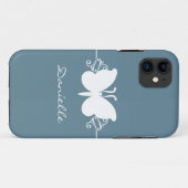Butterfly Swirl BT iPhone 5 Hoesje, blauw Case-Mate iPhone Case (Achterkant (horizontaal))