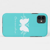 Butterfly Swirl CM ID iPhone 5 Hoesje, Aqua Case-Mate iPhone Case (Achterkant (horizontaal))