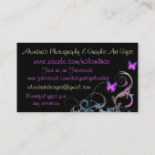 Butterfly Swirl Visitekaartje (Achterkant)