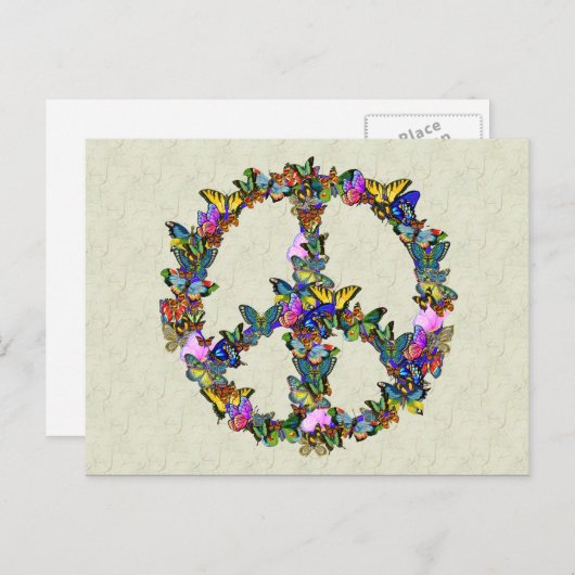 Butterfly-symbool Briefkaart (Voorkant / Achterkant)