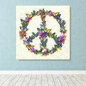 Butterfly-symbool Canvas Afdruk (Insitu (Houten vloer))