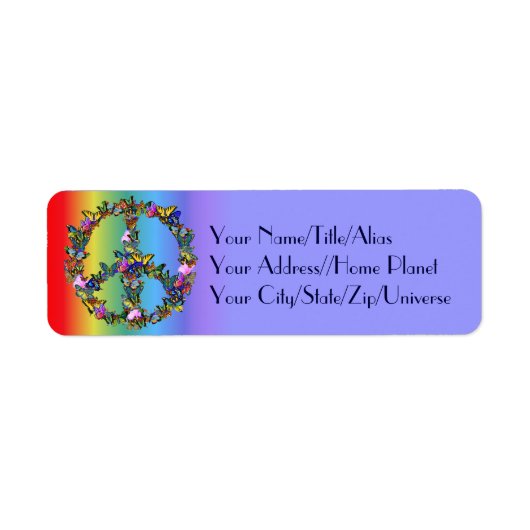 Butterfly-symbool Etiket (Voorkant)