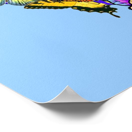 Butterfly-symbool Poster (Hoek)