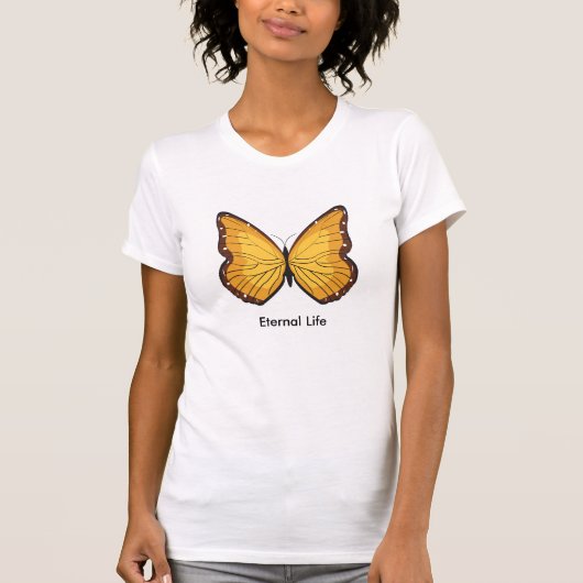 Butterfly, symbool van het eeuwige leven t-shirt (Voorkant)