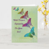 Butterfly Sympathie Kaart (Gele Bloem)