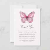 Butterfly Sympathy-begrafenis Bedankkaart (Voorkant)