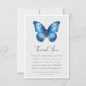 Butterfly Sympathy-begrafenis Bedankkaart (Voorkant)