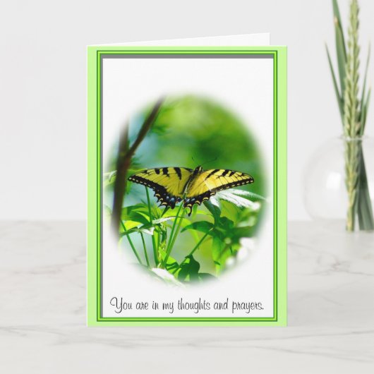 Butterfly Sympathy Card Kaart (Voorkant)