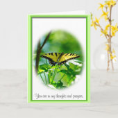 Butterfly Sympathy Card Kaart (Gele Bloem)