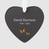 Butterfly Sympathy Keepsake Heart Acryl Ornament (achterkant)