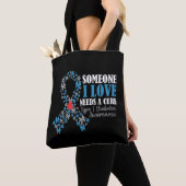 Butterfly T1D Diabetes Awareness Diabetic Support Tote Bag (Dichtbij)