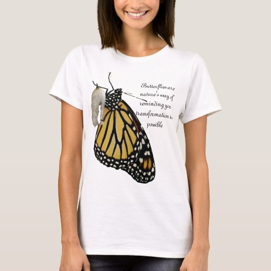 Butterfly T-Shirt met Motivatie Quote (Voorkant)