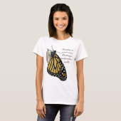 Butterfly T-Shirt met Motivatie Quote (Voorkant volledig)