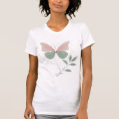 Butterfly T-shirt | Vrijheidsquote | Groen en zwar (Voorkant)
