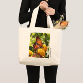 Butterfly Tas, gepersonaliseerd met naam Grote Tote Bag (Voorkant (product))