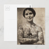 Butterfly Tattoo Girl Briefkaart (Voorkant / Achterkant)