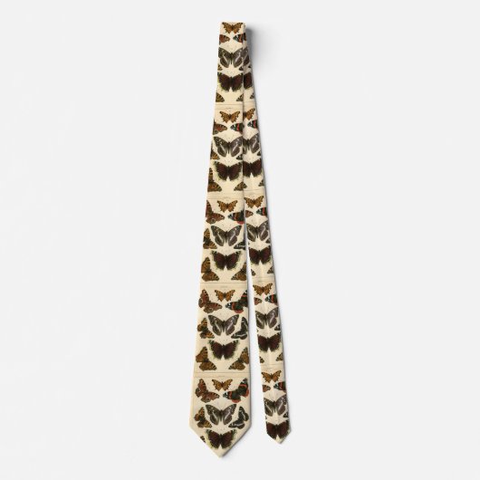 Butterfly Taxonomy Print Stropdas (Voorkant)
