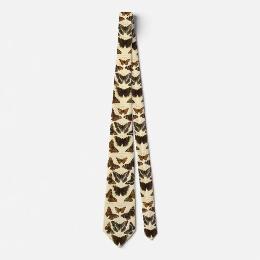 Butterfly Taxonomy Print Stropdas (Voorkant)