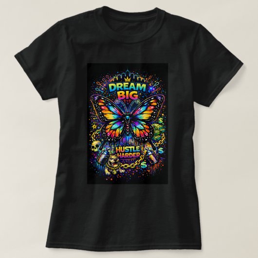 Butterfly Tees Co Graffiti Vlinder Shirt 0047821 (Design voorkant)