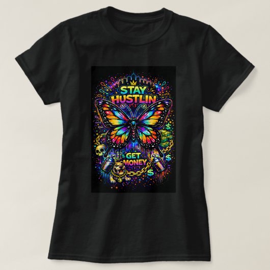 Butterfly Tees Co Graffiti Vlinder Shirt 0047822 (Design voorkant)