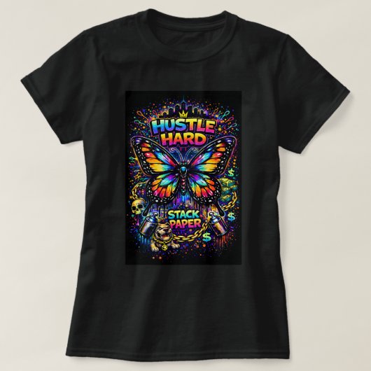 Butterfly Tees Co Graffiti Vlinder Shirt 0047823 (Design voorkant)