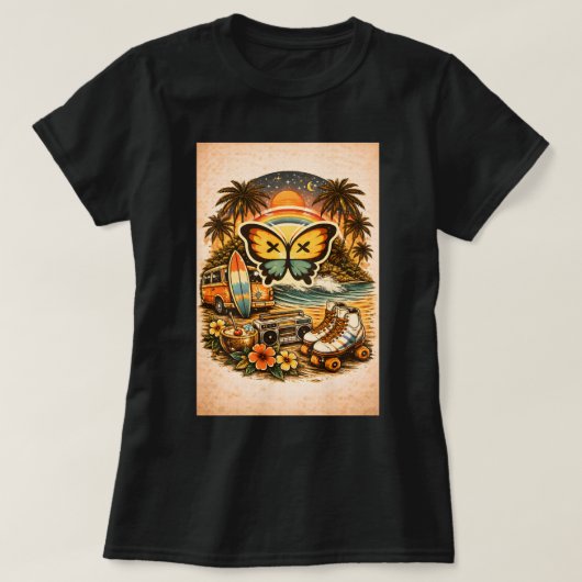 Butterfly TEES CO. Retro Butterfly Shirt 0047882 (Design voorkant)