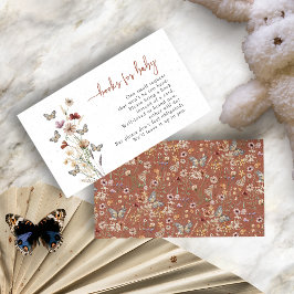 Butterfly Terracotta Boeken voor Baby Informatiekaartje