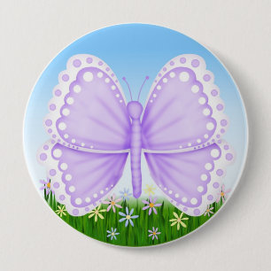 Butterfly Terug naar school, rugzak pinknoppen Ronde Button 4,0 Cm