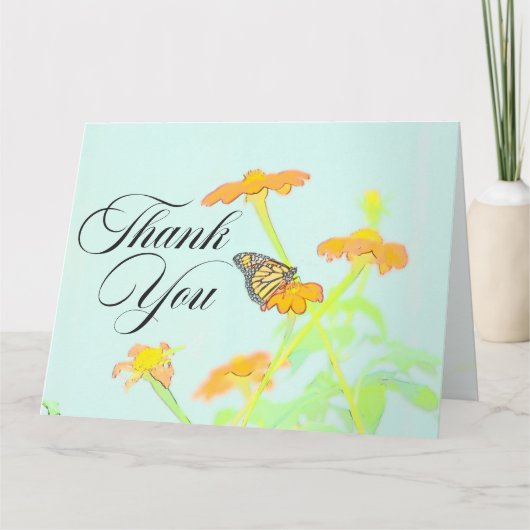 Butterfly "Thank You" Card Bedankkaart (Voorkant)