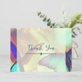 Butterfly Thank You Card Flat-optie Bedankkaart (Staand voorkant)