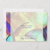 Butterfly Thank You Card Flat-optie Bedankkaart (Achterkant)