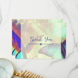 Butterfly Thank You Card Flat-optie Bedankkaart