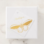 Butterfly Thank You Ink Stamp  Bedankjes Labels (Met doos)