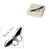 Butterfly Thank You Ink Stamp  Rubberstempel (Gestempeld)