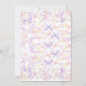 Butterfly Theme Baby shower Kaart (Achterkant)