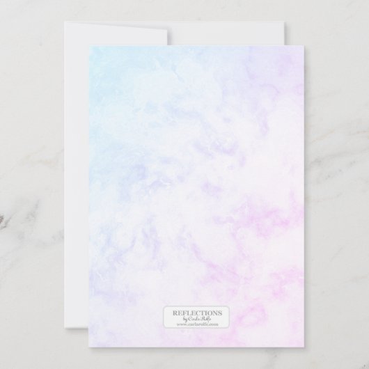 Butterfly Theme Girl's Verjaardagsfeestje Kaart (Achterkant)