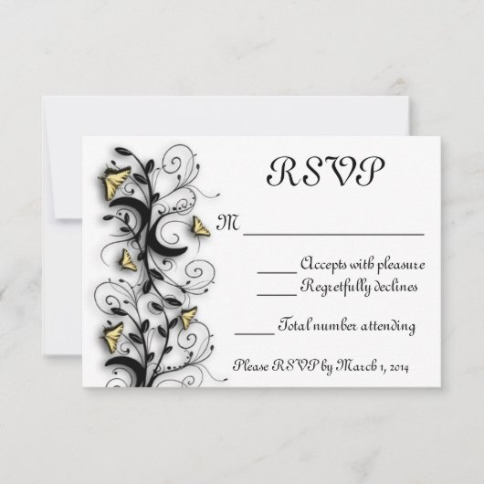 Butterfly Theme Kaart (Voorkant)