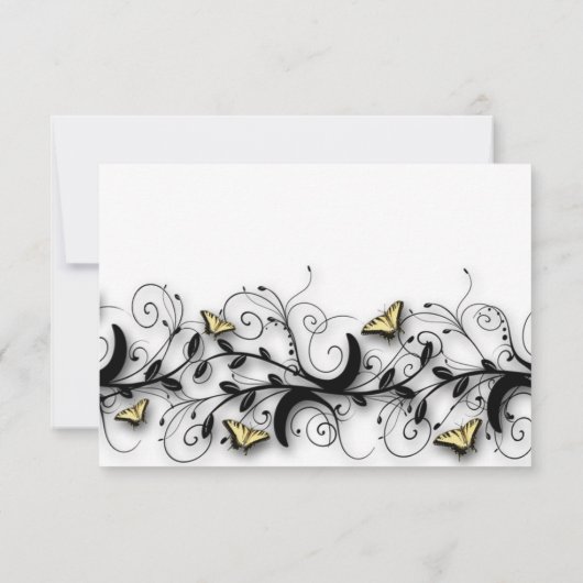 Butterfly Theme Kaart (Achterkant)