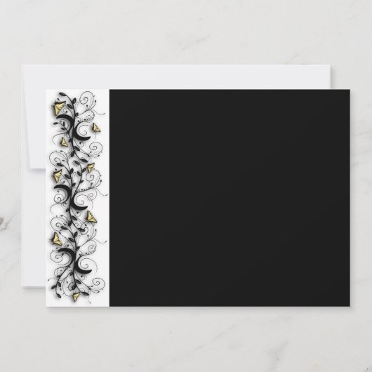 Butterfly Theme Kaart (Achterkant)