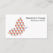 Butterfly Theme Professioneel Modern Kleurrijk Visitekaartje (Voorkant)