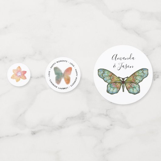 Butterfly Theme Vrijgezellenfeest Confetti (Achterkanten)