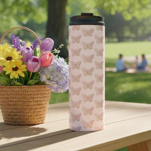 Butterfly Thermal Tumbler Thermosbeker