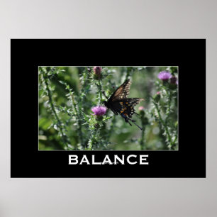 Butterfly & Thistle BALANCE Inspirerend Poster