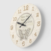 Butterfly Thmed Huwelijkscadeaus PERSONALIZED Grote Klok (Hoek)