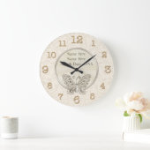 Butterfly Thmed Huwelijkscadeaus PERSONALIZED Grote Klok (Huis)