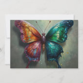 Butterfly Three en gratis verjaardagsuitnodigingen Kaart (Achterkant)